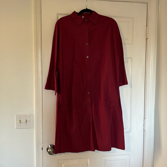 Shirt Dress with Pockets - Picture 1 of 3